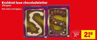 Kruidvat Kruidvat luxe chocoladeletter 200 gram aanbieding