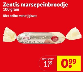 Kruidvat Zentis marsepeinbroodje 100 gram aanbieding