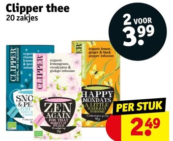 Kruidvat Clipper thee 20 zakjes aanbieding