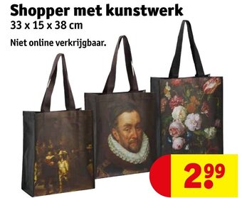 Kruidvat Shopper met kunstwerk aanbieding