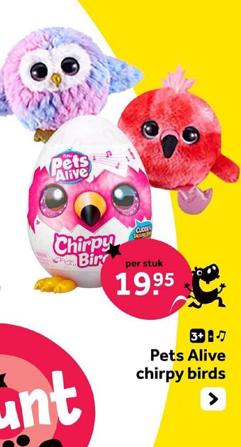 Intertoys Pets Alive chirpy birds aanbieding