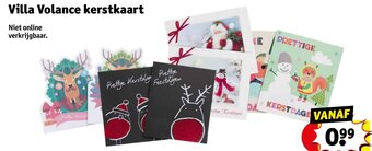 Kruidvat Villa Volance kerstkaart aanbieding