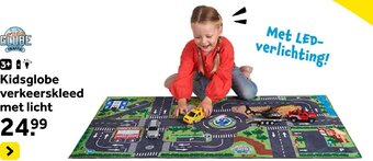 Intertoys Kidsglobe verkeerskleed met licht aanbieding