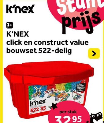 Intertoys K'NEX click en construct value bouwset 522-delig aanbieding