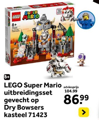 Intertoys LEGO Super Mario uitbreidingsset gevecht op Dry Bowsers kasteel 71423 aanbieding