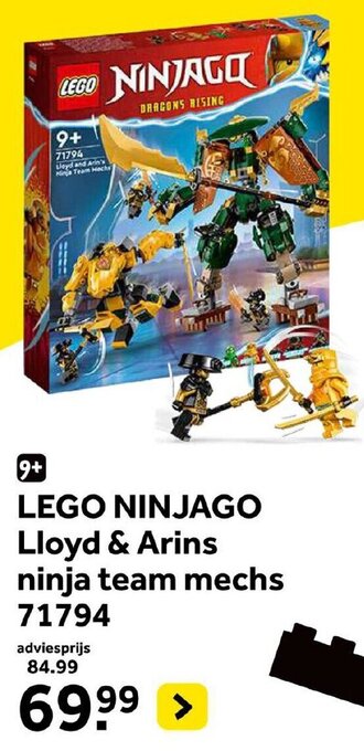 Intertoys LEGO NINJAGO Lloyd & Arins ninja team mechs aanbieding