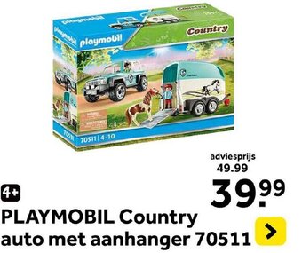 Intertoys PLAYMOBIL Country auto met aanhanger 70511 aanbieding