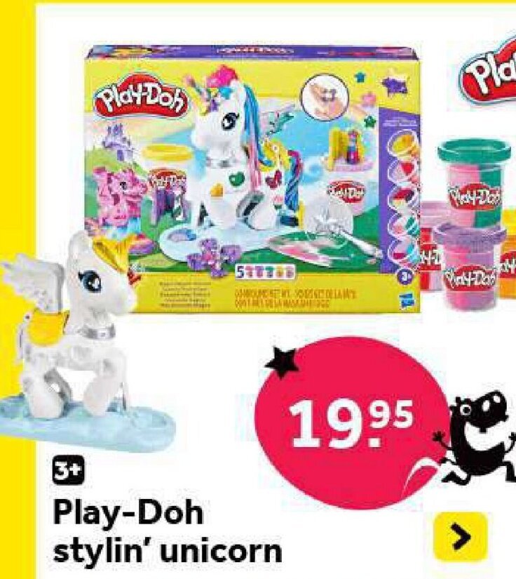 PlayDoh stylin' unicorn aanbieding bij Intertoys