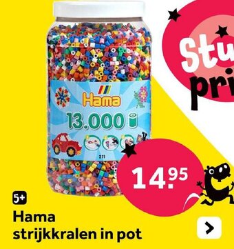 Intertoys Hama strijkkralen in pot aanbieding