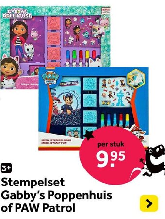 Intertoys Stempelset Gabby's Poppenhuis of PAW Patrol aanbieding