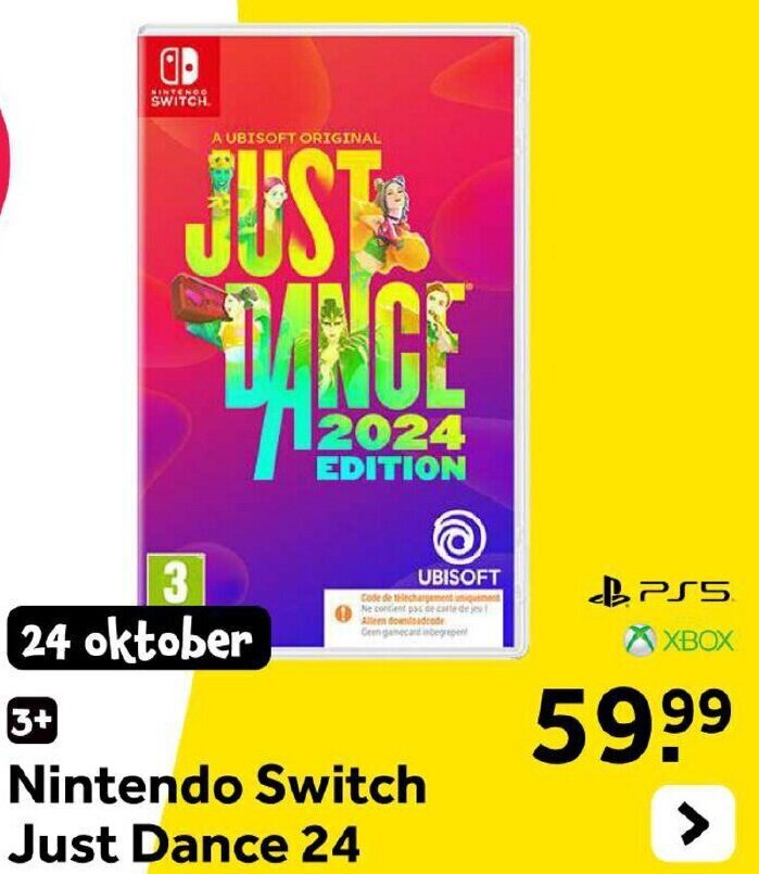 Nintendo Switch Just Dance 24 aanbieding bij Intertoys