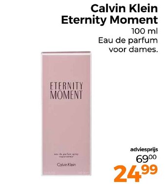 Trekpleister Calvin Klein Eternity Moment 100ml aanbieding