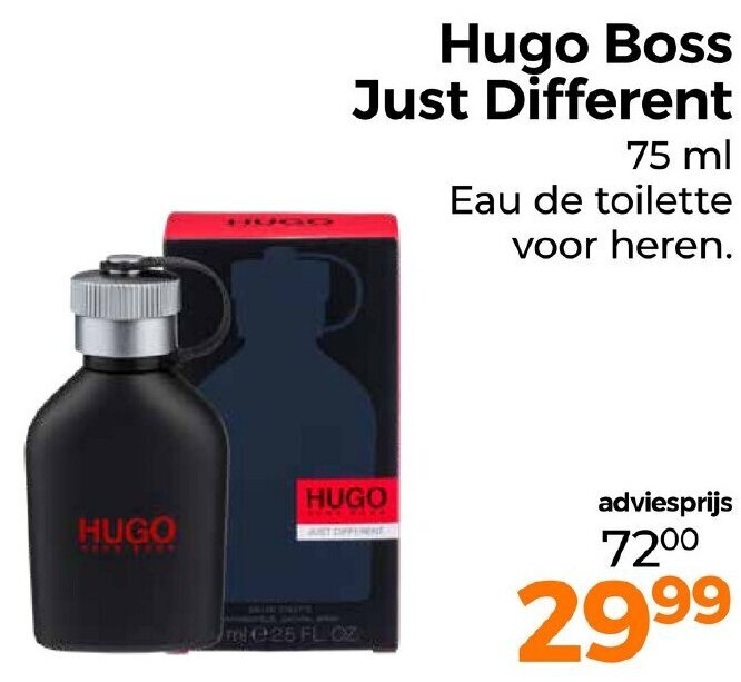 Hugo Boss Just Different 75 ml aanbieding bij Trekpleister