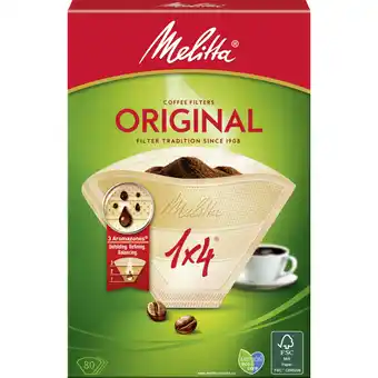 Albert Heijn Melitta filterzakjes original 1x4 bruin aanbieding