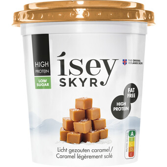 Albert Heijn Isey skyr licht gezouten caramel aanbieding