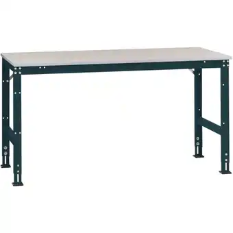 Conrad Manuflex au4004.7016 werk achtergrond tafel universele standaard met staalbeslag schijf, bxdxh = 1000 x 600 x 760-870 mm antr aanbieding