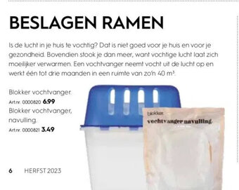 Blokker BESLAGEN RAMEN Blokker vochtvanger, navulling aanbieding