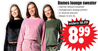 Dirk Dames lounge sweater aanbieding