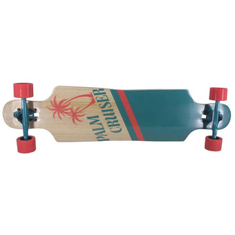 Intertoys Longboard palm cruiser - blauw/rood aanbieding