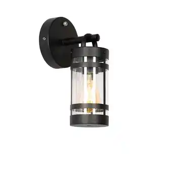 fonQ Qazqa wandlamp buiten ruben - zwart - industrieel - l 140mm aanbieding