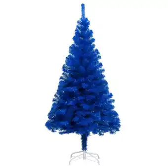 fonQ Vidaxl kunstkerstboom met standaard 150 cm pvc blauw aanbieding