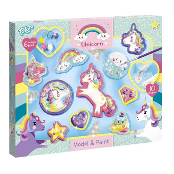 Intertoys Totum unicorn glitter gips gieten en verfset aanbieding