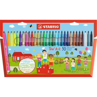 Intertoys Stabilo trio a-z viltstiften - 30 stuks aanbieding
