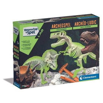 Intertoys Clementoni t-rex & triceratops dino 2-in-1 graafset aanbieding