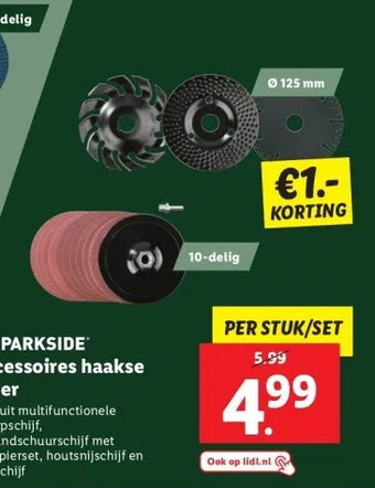 Lidl Accessoires haakse slijper aanbieding