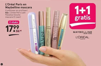 Etos L'oréal paris en maybelline mascara aanbieding