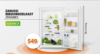 Expert Zanussi inbouwkoelkast zrae88es aanbieding