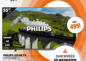 Expert Philips led 4k tv 55pus7608/12 aanbieding