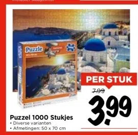 Vomar Voordeelmarkt Puzzel 1000 stukjes aanbieding