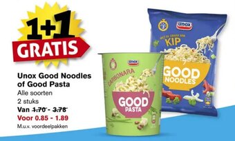 Hoogvliet Unox Good Noodles of Good Pasta aanbieding