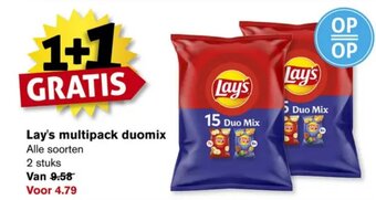 Hoogvliet Lay's multipack duomix aanbieding