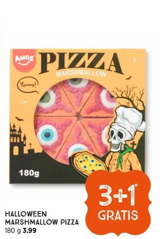 Xenos Halloween marshmallow pizza aanbieding