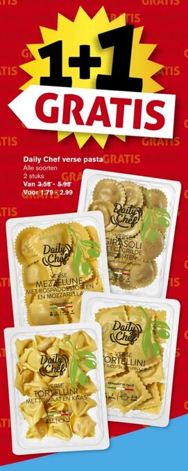 Hoogvliet Daily Chef verse pasta aanbieding