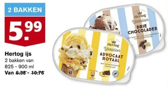 Hoogvliet Hertog ijs aanbieding