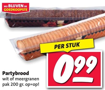 Nettorama Partybrood 200g aanbieding