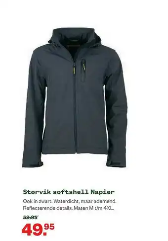 Welkoop Størvik Softshell Napier aanbieding