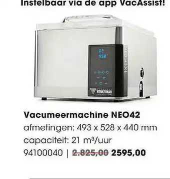 HANOS Vacumeermachine NEO42 aanbieding