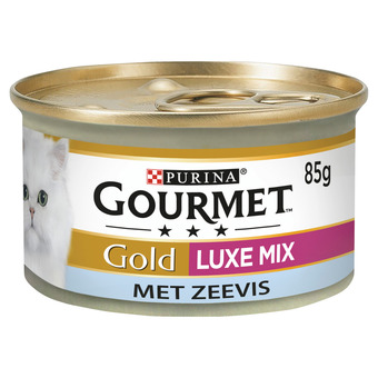 Dekamarkt Gourmet gold luxe mix met zeevis in spinaziesaus aanbieding