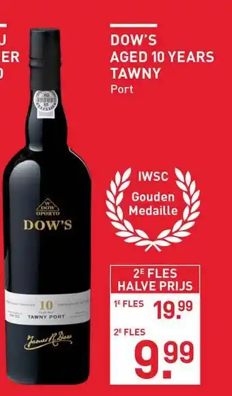 Gall & Gall Dow's Aged 10 Years Tawny Port aanbieding