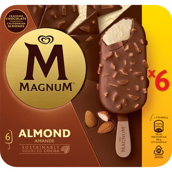 Dekamarkt Ola magnum almond 6 stuks aanbieding