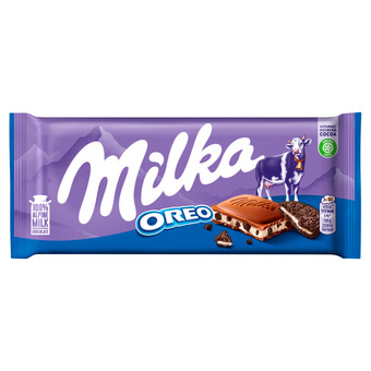 Dekamarkt Milka oreo melk chocolade reep aanbieding