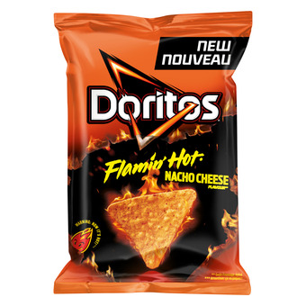 Dekamarkt Doritos tortilla chips flamin hot nacho cheese aanbieding