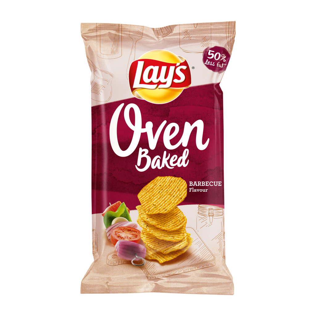 Lay's oven chips bbq aanbieding bij Dekamarkt