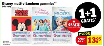 Kruidvat Disney multivitaminen gummies** 60 stuks aanbieding