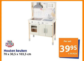 Action Houten keuken 70 x 30,5 x 103,5 cm aanbieding