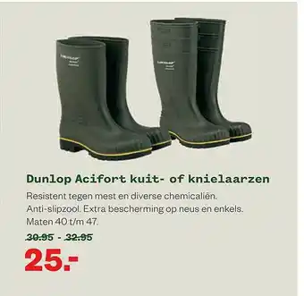 Welkoop Dunlop Acifort Kuit- Of Knielaarzen aanbieding